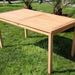 TEAK XL Holztisch 120x70cm Gartenmöbel Gartentisch Garten Tisch Holz sehr robust Modell: ALPEN von AS-S