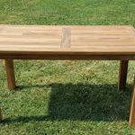 Wuchtiger TEAK BIGFOOT Gartentisch 140x80 Holztisch Teaktisch Garten Tisch Holz von AS-S