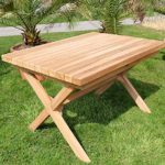 Wuchtiger TEAK Designer Tisch Holztisch Gartentisch Garten Tisch 120x90cm Holz geölt Modell RIO von AS-S