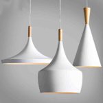icase4u® Retro lampe vintage Kronleuchter Pendelleuchten Moderne minimalistischen Stil nordischen Stil Weiße Holzinstrument Kronleuchter, 3PCS / PACK