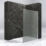 Design Duschwand Sylt02 in Klarglas oder mit Milchglas-Streifen