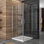 Dusche Duschkabine Duschabtrennung Eckeinstieg Duschtür Eckdusche Duschwand aus Sicherheitsglas