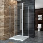 Duschkabine Duschabtrennung Scharniertür mit Seitenwand mit Duschtasse