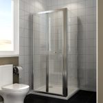 Duschkabine in Nische Nischentür Falttür mit Seitenwand Duschtür Duschwand glas faltbar mit Duschtasse
