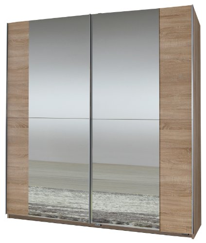 Wimex Kleiderschrank/ Schwebetürenschrank Ritz, 2 Spiegel, (B/H/T) 180 x 198 x 64 cm, Mehrfarbig