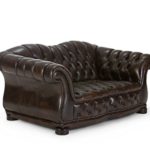 massivum Sofa 2-Sitzer Chesterfield Glasgow 162x82x94 cm Echtleder braun