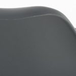 CLP Esszimmerstuhl BORNEO mit Kunststoffsitzschale und Kunstlederbezug | Polsterstuhl mit Holzgestell und einer Sitzhöhe von: 47 cm | In verschiedenen Farben erhältlich Grau, Gestellfarbe: Schwarz