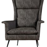 SIT-Möbel 6018-21 Sessel aus Stoff, Beine aus Stahl, anthrazitfarbener Ruhesessel, 89 x 86 x 115 cm