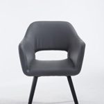 CLP Esszimmerstuhl AUCKLAND mit hochwertiger Polsterung und Kunstlederbezug | Warteraumstuhl mit Holzgestell und Armlehne | Besucherstuhl mit Bodenschonern und einer max. Belastbarkeit von: 160 kg | In verschiedenen Farben erhältlich Grau, Gestellfarbe: Schwarz CLP Esszimmerstuhl AUCKLAND mit hochwertiger Polsterung und Kunstlederbezug | Warteraumstuhl mit Holzgestell und Armlehne | Besucherstuhl mit Bodenschonern und einer max. Belastbarkeit von: 160 kg | In verschiedenen Farben erhältlich Grau, Gestellfarbe: Schwarz