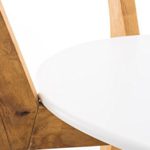 CLP Retro Esszimmerstuhl ARABIA mit Birkenholzgestell | Moderner Küchenstuhl (Skandinavisches Design) mit einer Sitzhöhe von 44 cm natura-weiß