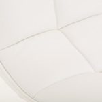 CLP Esszimmerstuhl PEKING mit hochwertiger Polsterung und Kunstlederbezug | Moderner Loungesessel mit Metallgestell in Chrom-Optik | Höhenverstellbarer Polsterstuhl mit drehbarer Sitzfläche | In verschiedenen Farben erhältlich Weiß