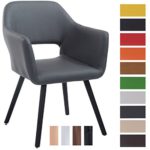 CLP Esszimmerstuhl AUCKLAND mit hochwertiger Polsterung und Kunstlederbezug | Warteraumstuhl mit Holzgestell und Armlehne | Besucherstuhl mit Bodenschonern und einer max. Belastbarkeit von: 160 kg | In verschiedenen Farben erhältlich Grau, Gestellfarbe: Schwarz CLP Esszimmerstuhl AUCKLAND mit hochwertiger Polsterung und Kunstlederbezug | Warteraumstuhl mit Holzgestell und Armlehne | Besucherstuhl mit Bodenschonern und einer max. Belastbarkeit von: 160 kg | In verschiedenen Farben erhältlich Grau, Gestellfarbe: Schwarz