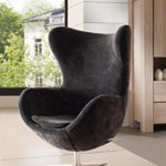 SAM® Design Armlehn Stuhl 4620-S in schwarz Armlehnstuhl in Stoff mit Füßen aus Edelstahl, Sessel höhenverstellbar, abnehmbares Sitzkissen, 360° drehbar, bequemer Sitzkomfort