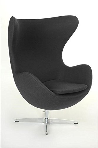 Sessel Stuhl Retro DIXON EGG Gepolstert Armlehnenstuhl Design Vetrostyle grau