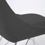 CAVADORE Esszimmerstuhl 2er Set ELEA/2x moderne Stühle mit stilischer Sitzschale/Bezug Kunstleder Schwarz/Gestell Metall verchromt/66x86x60,5cm (BxHxT)