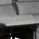 Cavadore 3-Sitzer Sofa Chalsay inkl. Relaxfunktion / mit Federkern / moderne Couch / Größe: 179 x 94 x 92 cm (BxHxT) / Farbe: Grau (argent)