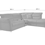 Cavadore Eck-Sofa Bontlei / Polster-Couch mit Ottomane und Federkern / 261 x 88 x 237 cm (BxHxT) / Mikrofaser braun