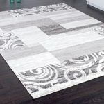 Paco Home Designer Teppich Wohnzimmer Teppich Kurzflor Muster in Grau Creme Preishammer, Grösse:80x150 cm