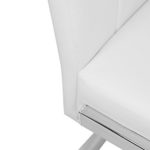 CAVADORE Schwingstuhl 4-er Set CHRISTIANO,4x Freischwinger in modernem Design,Bezug Lederimitat Weiß,Gestell Metall verchromt,61 x 43 x 99 cm,(T x B x H)