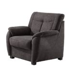 Cavadore Sessel Sunuma / Gepolsterter Sessel mit Federkern im modernen Design / Größe: 93x91x90 cm (BxHxT) / Farbe: Grau