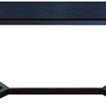 CAVADORE Esszimmertisch JOY 160 cm/Formschöner Speisezimmertisch mit matter, schwarz lackierter Glasplatte auf schwarz lackierter Holz-Optik/160x76x80cm (BxHxT)