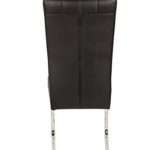 CAVADORE Esszimmerstuhl im 4er Set SONJA/Freischwinger in modernem Design/4 Stühle Schwarz mit 10 Kristallen im vorderen Rücken/44 x 102 x 58 cm (BxHxT)
