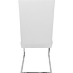 CAVADORE Schwingstuhl 4-er Set CHRISTIANO,4x Freischwinger in modernem Design,Bezug Lederimitat Weiß,Gestell Metall verchromt,61 x 43 x 99 cm,(T x B x H)