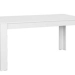 CAVADORE Tisch NICK/Moderner Esstisch 140 cm/Küchentisch aus Melamin Weiß/praktischer Esszimmertisch in weiß/Resistent gegen Schmutz/140 x 80 x 75 cm (L x B x H)