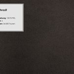 Cavadore 5032 Hocker Binato / Beistellhocker für Wohnzimmer / Füße: Metall verchromt / Maße: 108 x 42 x 71 cm (BxHxT) / Farbe: Toro Anthrazit in Lederoptik