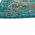 Moderner Teppich Designer Teppich Orientteppich Wohnzimmer Teppich mit Bordüre in Türkis Beige Größe 160x230 cm