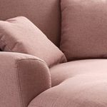 CAVADORE XXL-Sessel Assado/Großer Polstersessel in rosa mit Holzfüßen, großer Sitzfläche, Polsterung und 2 weichen Zierkissen/109x104x145 (BxHxT)
