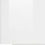 CAVADORE Kommodenschrank Sharpcut-Living in Hochglanz Weiß foliertem Holz/Kommode mit extra viel Stauraum/Glasauflage in Graphit-Optik/42 x 100 x 86 cm (T x B x H)