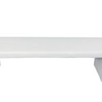 CAVADORE Vorbank CHARISSE/Küchenbank 140 cm breit in weiß/Moderne, gepolsterte Sitzbank/Kunstleder-Bank weiß/Bank ohne Lehne: 140 x 45 x 48 cm (B x T x H)
