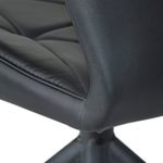 CAVADORE Stuhl 2er Set INDIRA/2x Esszimmerstühle 360° drehbar/2 gepolsterte Stühle in modernem Design/Bezug Kunstleder Schwarz/Gestell Metall pulverbeschichtet Schwarz/52x91x62 cm (BxHxT)