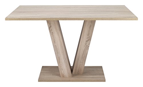 CAVADORE Esszimmertisch DAVID,Moderner Tisch in Eichenholz Optik,in verschiedenen Größen,160cm x 90cm x 75cm (LxBxH)
