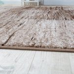 Paco Home Designer Teppich Modern Wohnzimmer Teppiche Kurzflor Karo Meliert Braun Beige, Grösse:160x220 cm
