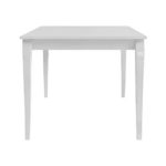 CAVADORE Esszimmertisch MATILDA / großer Küchentisch in klassischem Design / elegant geschwungene Tischbeine / Hochglanz weiß lackiert / 160 x 90 x 75cm (LxBxH)
