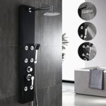 Auralum Duschpaneel Edelstahl Regendusche Duscharmatur Duschsäule Regendusche Set Handbrause schwarz Auralum Duschpaneel Edelstahl Regendusche Duscharmatur Duschsäule Regendusche Set Handbrause schwarz