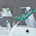 Auralum® Waschbeckenarmatur Armatur Wasserfall Wasserhahn Kupfer Mischbatterie Küchen Bad Waschtischarmatur