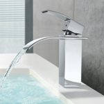 BONADE Wasserfall Wasserhahn Chrom Einhebel-Waschtischarmaturen Bad Armatur für Badezimmer Waschbecken