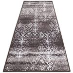 casa pura Vintage Teppichläufer | im Angesagten Shabby Chic Look | Hochwertige Meterware, gekettelt | Kurzflor Teppich Läufer | Küchenläufer, Flurläufer (Braun,80x400 cm)