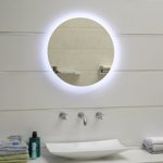 Design LED-Beleuchtung Badspiegel Wandspiegel Lichtspiegel GS047N rund 60cm (kaltweiß)