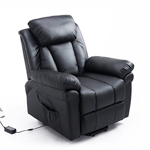 HOMCOM Elektrischer Fernsehsessel Aufstehsessel Relaxsessel Sessel mit Aufstehhilfe (schwarz)