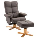 Homcom Relaxsessel Fernsehsessel Sessel mit Hocker Liegefunktion Holzgestell Braun 80 x 86 x 99cm Homcom Relaxsessel Fernsehsessel Sessel mit Hocker Liegefunktion Holzgestell Braun 80 x 86 x 99cm