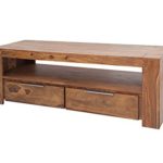 Massives TV-Board MAKASSAR 130cm Schubladen Sheesham Lowboard TV Schrank Holz Massives TV-Board MAKASSAR 130cm Schubladen Sheesham Lowboard TV Schrank Holz