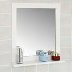 SoBuy FRG129-W Spiegel Wandspiegel Badspiegel mit Ablage Weiß BHT: 40x49x10cm