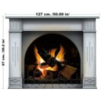 Vinyl Kamin Wandaufkleber - Wallpaper Grafik Dekoration für Schlafzimmer oder Wohnzimmer in Ihrer Wohnung oder Haus Vinyl Kamin Wandaufkleber - Wallpaper Grafik Dekoration für Schlafzimmer oder Wohnzimmer in Ihrer Wohnung oder Haus