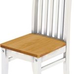 2 x Brasilmöbel Stuhl 'Klassik', 45 cm Sitzhöhe, Pinie Massivholz, Farbton Honig - Weiß