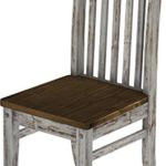2 x Brasilmöbel Stuhl 'Klassik', 45 cm Sitzhöhe, Pinie Massivholz, Farbton Shabby LH - Eiche antik
