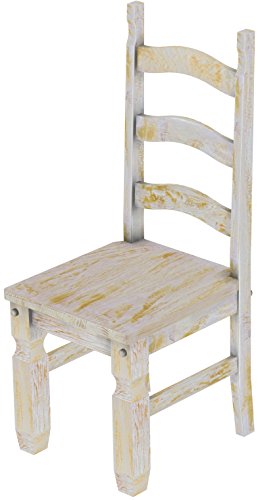 2 x Brasilmöbel Stuhl 'Mexiko', 45 cm Sitzhöhe, Pinie Massivholz, Farbton Shabby Honig